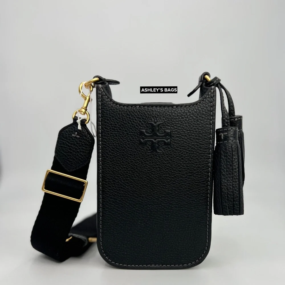 Tory Burch Thea Cellphone Crossbody In Black - Picture 1 of 10
